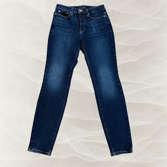 Lucky Brand Jeans Women's 27 Dark Wash Blue High Rise Skinny Curvy Denim Stretch - Picture 1 of 7